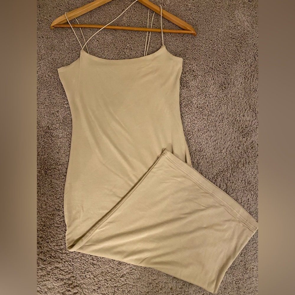 JLUXLABEL Sand Bodycon Midi Dress